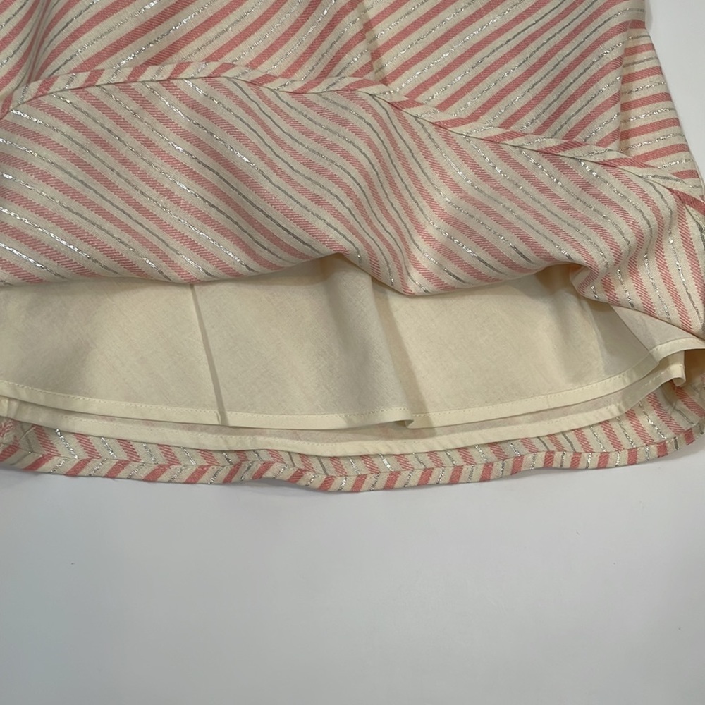 Lovers + Friends Dress XS Blush Pink Stripe Haven NWT Deep V Neckline - Picture 10 of 14